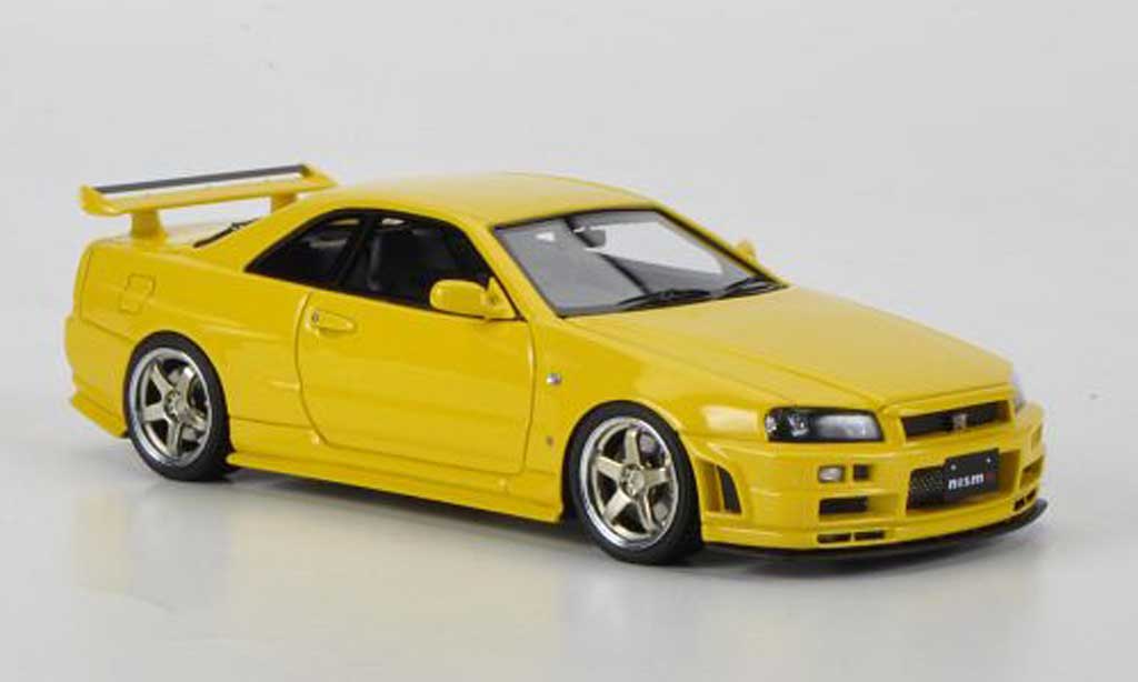 Nissan Skyline R34 1/43 HPI R34 GT-R S-tune yellow RHD diecast model cars