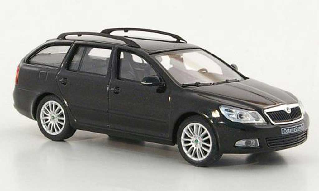 Skoda Octavia Combi 1/43 Abrex Combi II black 2008 diecast model cars