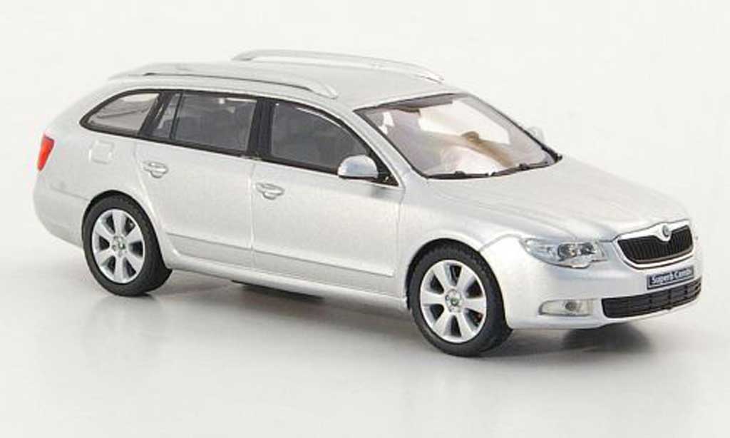 Skoda Superb 2009 1/43 Abrex 2009 II Combi grey diecast model cars