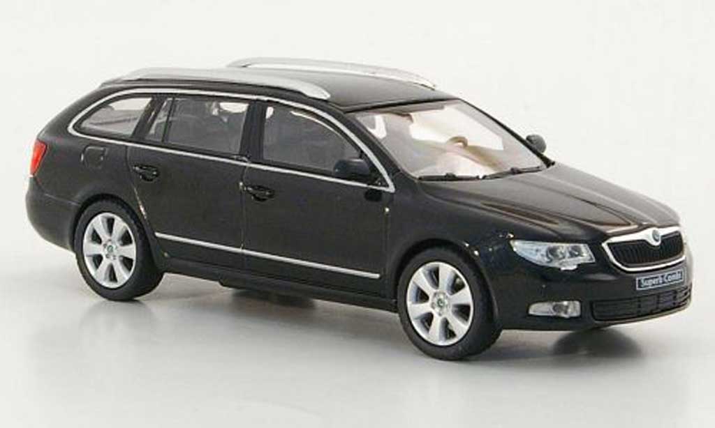 Skoda Superb 2009 1/43 Abrex 2009 Combi black diecast model cars
