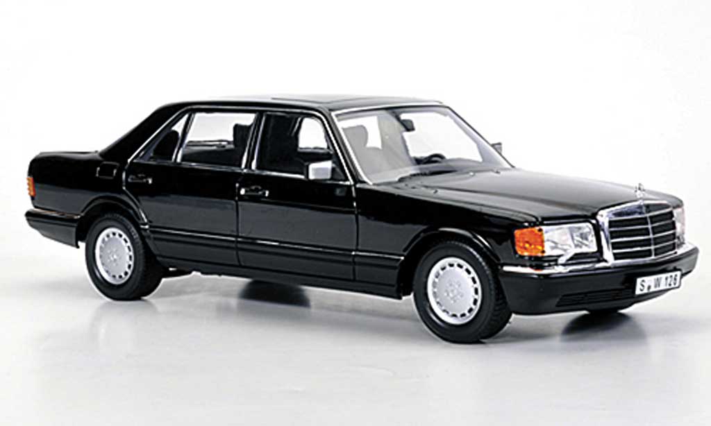 Mercedes 560 SEL 1/18 Norev SEL (W126) black 1985 diecast model cars