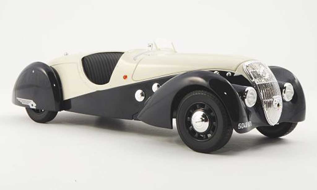 Peugeot 302 Roadster 1/18 Norev Roadster Darl'Mat blue/beige 1937 diecast model cars
