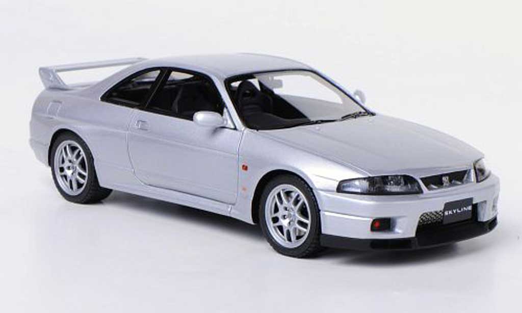 Nissan Skyline R33 1/43 HPI R33 GT-R V-Spec (R33) grey RHD 1995 diecast model cars