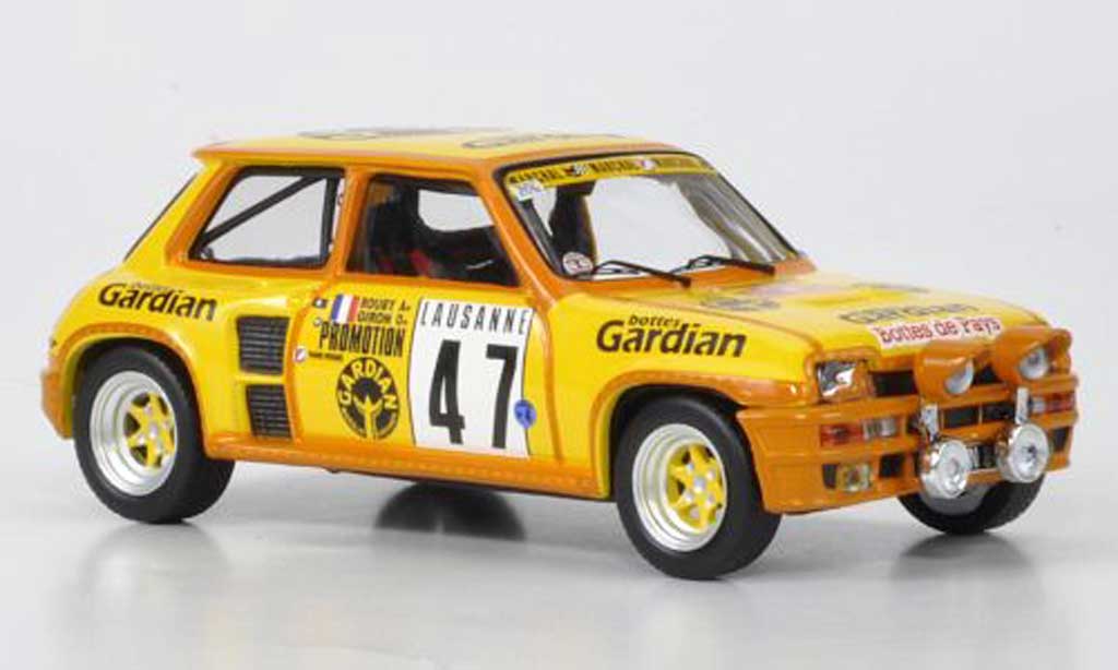 Renault 5 Turbo 1/43 IXO Turbo No.47 Gardian Rouby/Giron Rally Monte Carlo 1982 diecast model cars