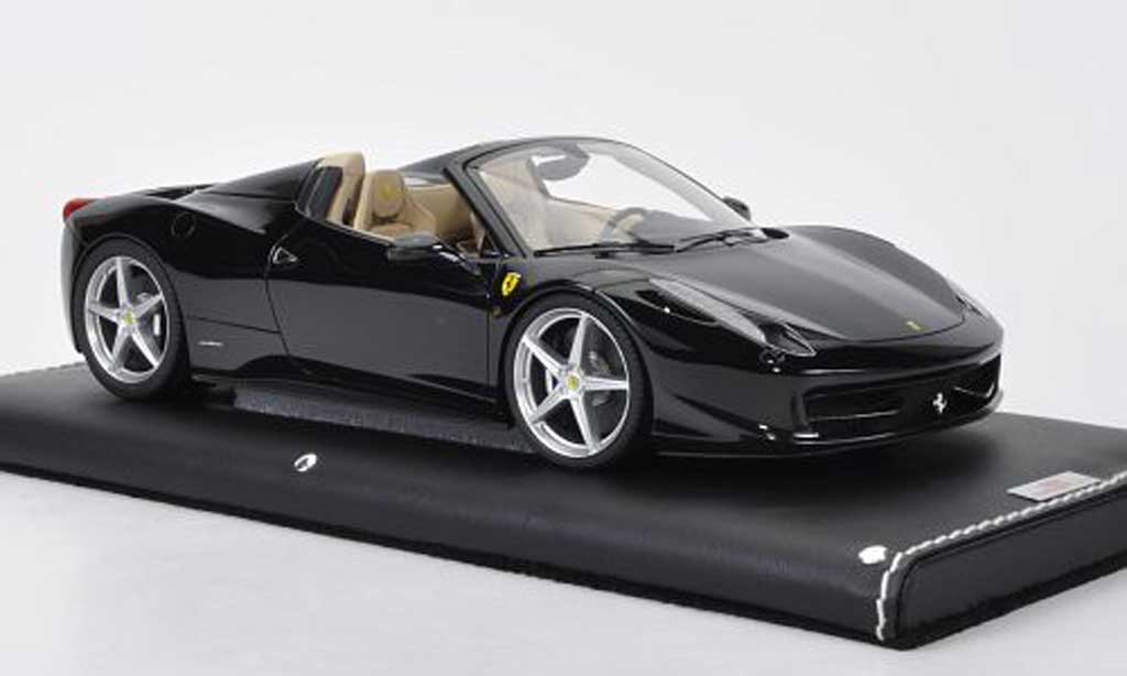 Ferrari 458 Italia Spider 1/18 MR Collection Italia Spider black diecast model cars