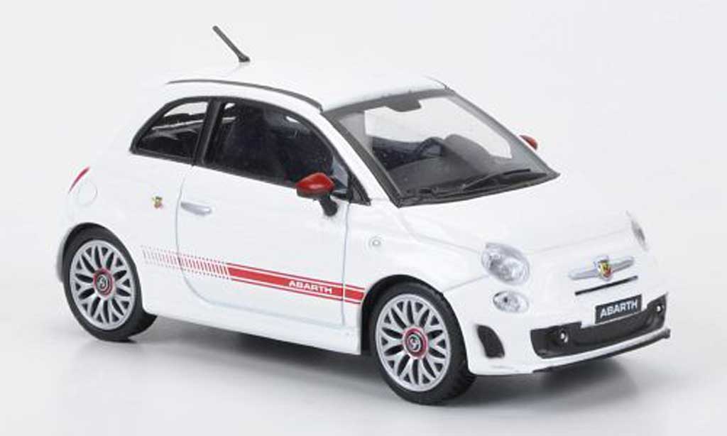 Fiat 500 Abarth 1/43 Motorama Abarth white 2009 diecast model cars