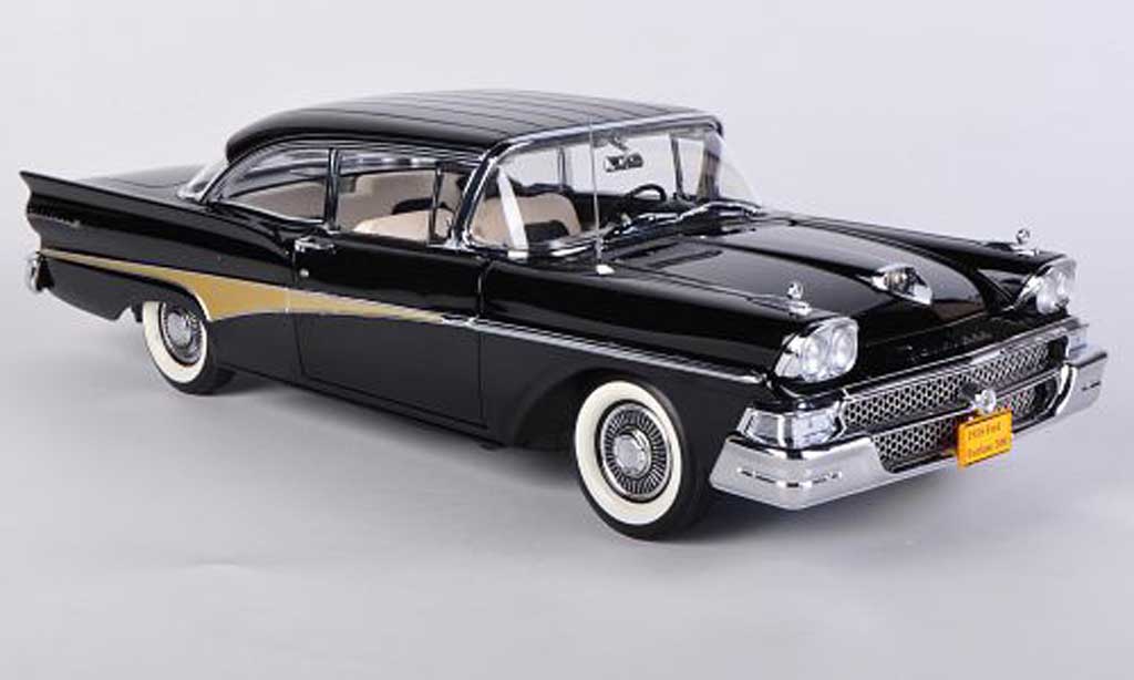 Ford Fairline 1/18 Sun Star 500 Hard Top black diecast model cars