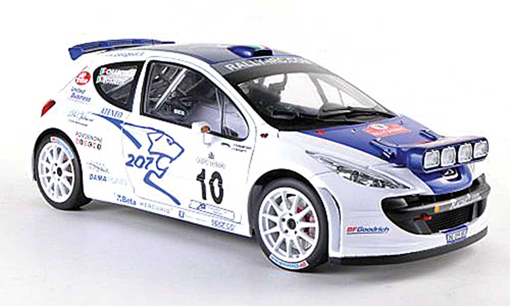 Peugeot 207 S2000 1/18 Sun Star S2000 No.10 Rally Sanremo 2007 L.Rossetti/M.Chiarcossi diecast model cars