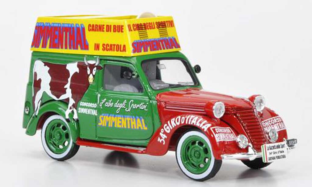 Fiat 1100 1/43 Brumm E Furgone Dosenfleisch Simmenthal KUH Giro Italia 1951 diecast model cars