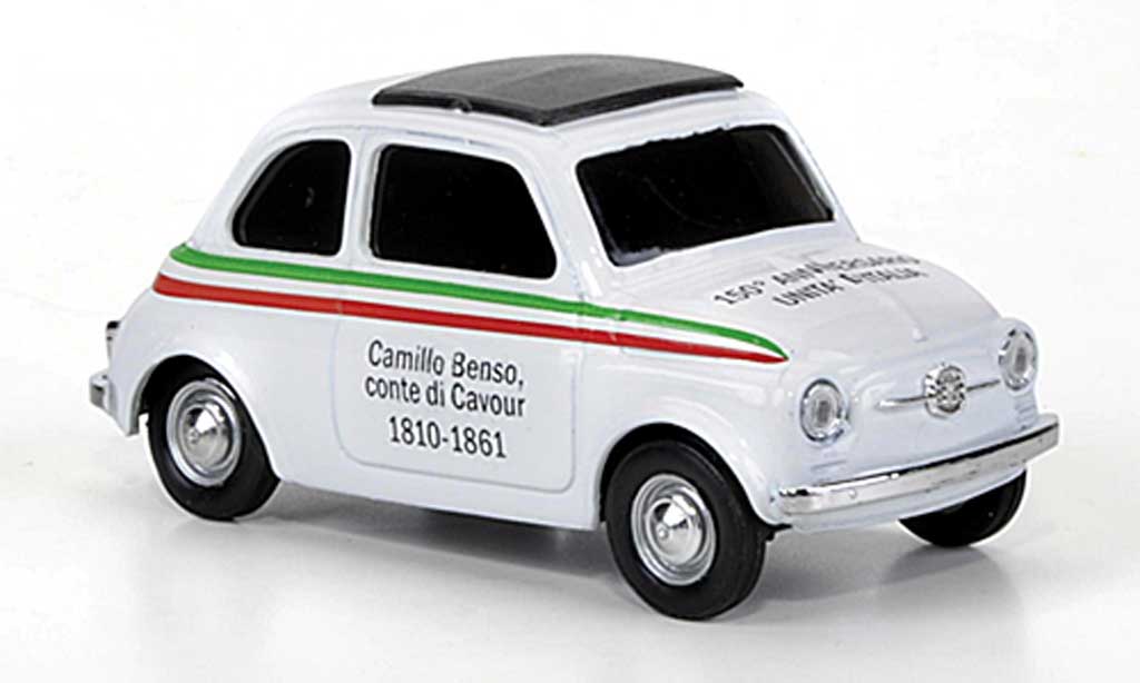 Fiat 500 1/43 Brumm VIVA Italia white 150 Jahre D'Italia 1810-1861 1970 diecast model cars