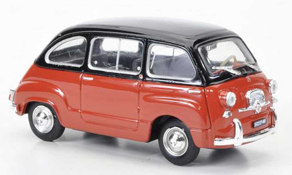 Fiat 600 1/43 Brumm D Multipla orange/black 1960 diecast model cars