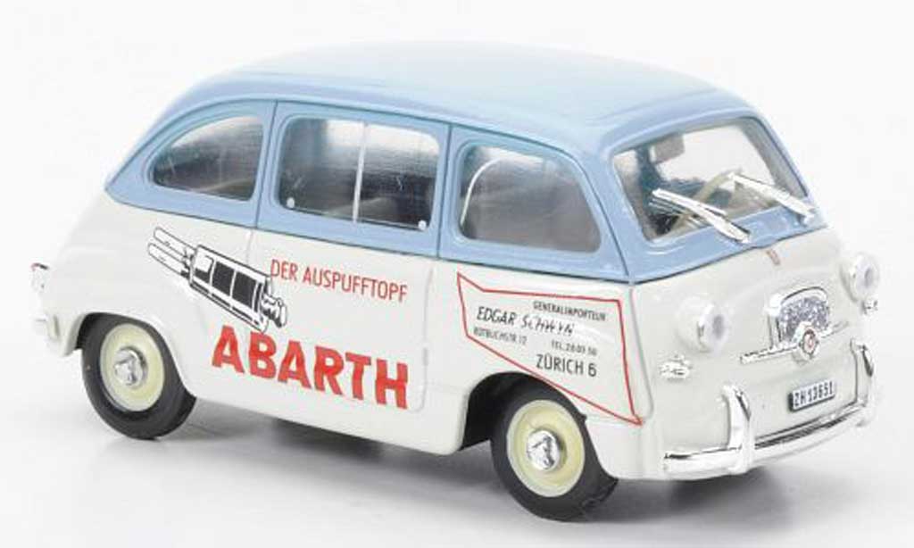 Fiat 600 1/43 Brumm D Multipla Abarth blue/white Der Auspufftopf 1960 diecast model cars