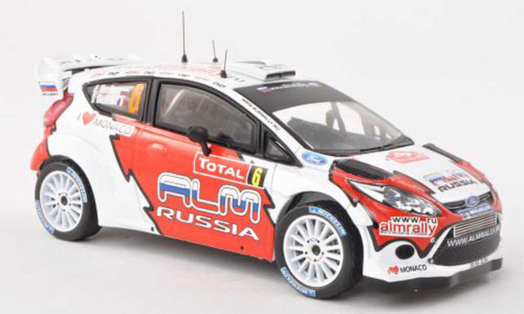 Ford Fiesta WRC 1/43 IXO WRC No.6 ALM Russia Rally Monte Carlo 2012 E.Novikov/grey.Giraudet diecast model cars