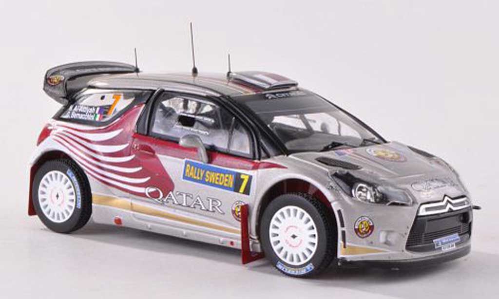 DS Automobiles DS3 WRC 2012 1/43 IXO WRC 2012 No.7 Qatar Rally Schweden N.Al-Attiyah/G.Bernacchini diecast model cars
