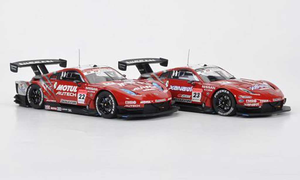 Nissan 350Z 1/43 Ebbro 2er-Set 350 Z: No.22 Motul + No.23 Xanavi Saisonfinale 4. November Super GT500 2007 diecast model cars