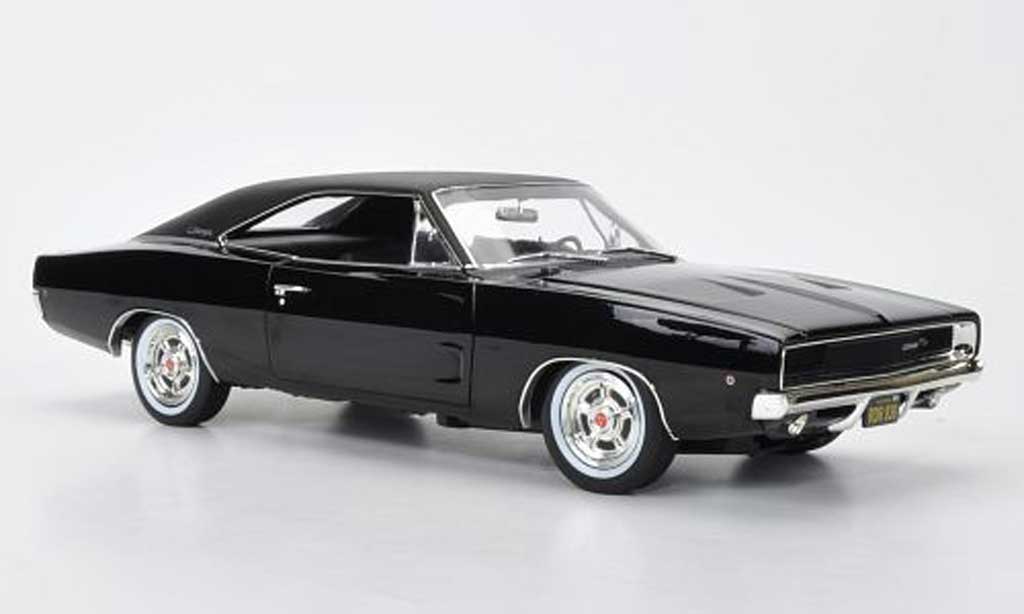 Dodge Charger 1968 1/18 Greenlight 1968 R/T black/mattblack Steve McQueen - Bullitt diecast model cars