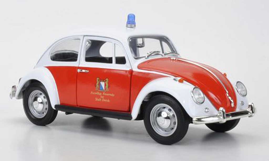 Volkswagen Kafer 1/18 Greenlight Fire brigade Zurich (CH) 1967 diecast model cars