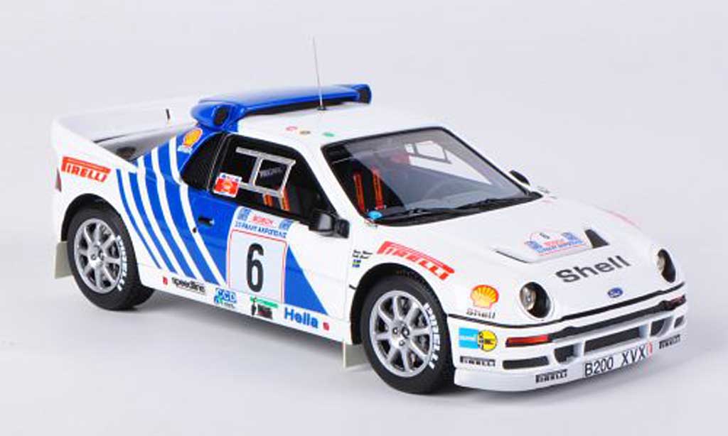 Ford RS 200 1/43 HPI No.6 Pirelli K.grundel / B.Melander Rally Acropolis 1986 diecast model cars