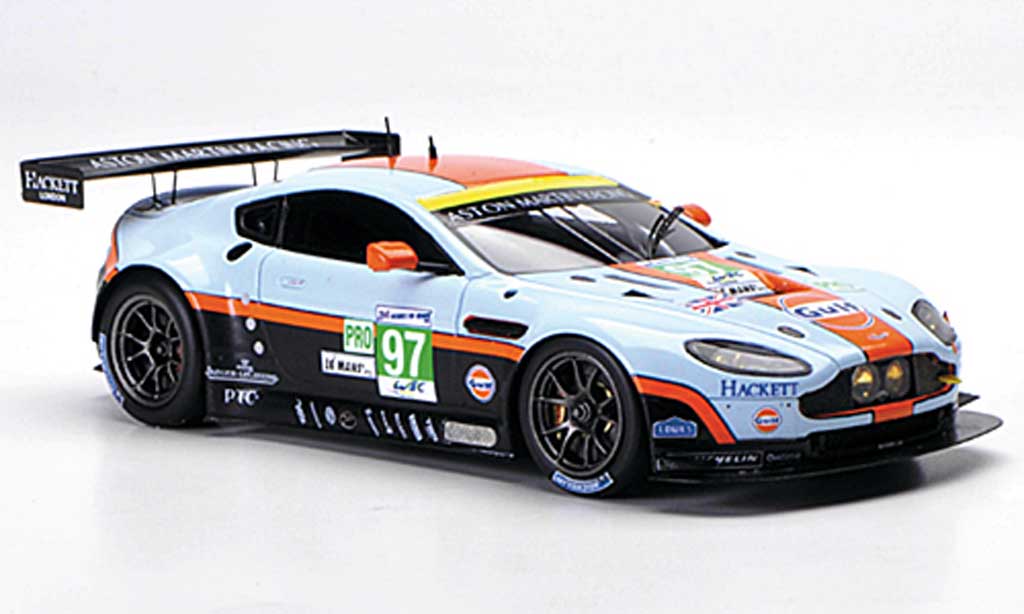 Aston Martin V12 Vantage 1/43 Spark Vantage No.97 Gulf Racing 24h Le Mans 2012 diecast model cars