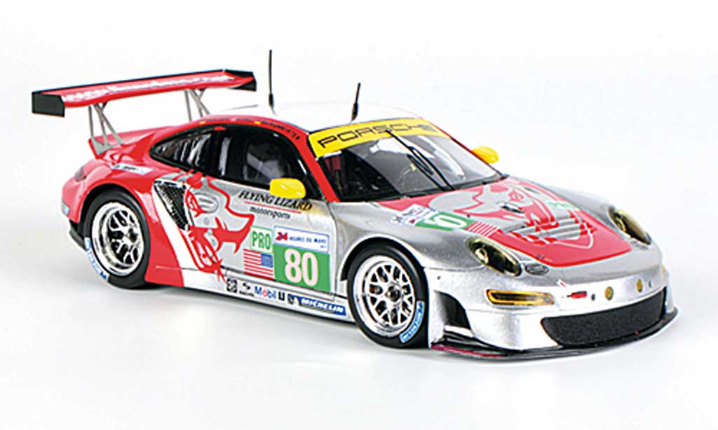 Porsche 997 GT3 RSR 1/43 Spark GT3 RSR 2012 No.80 Flying Lizard Motorsports 24h Le Mans J.Bergmeister / M.Holzer / P.Long diecast model cars