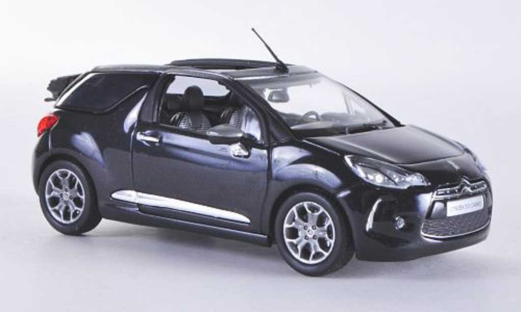 DS Automobiles DS3 1/43 Norev Convertible black 2013 diecast model cars
