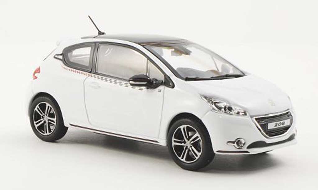 Peugeot 208 1/43 Norev Ligne S white 2012 diecast model cars