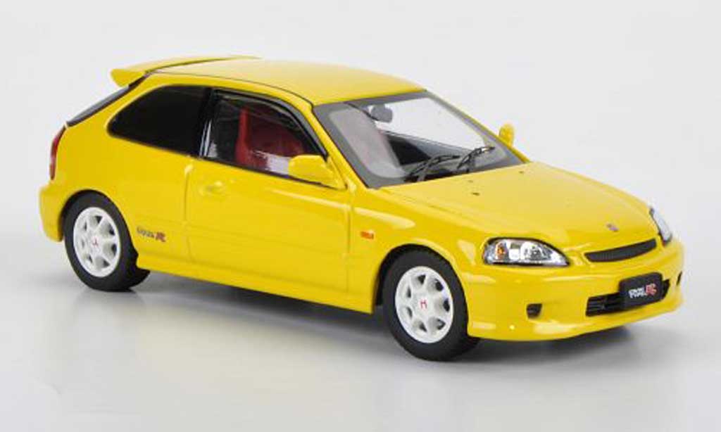 Honda Civic Type R EK9 1/43 Ebbro Type R EK9 yellow diecast model cars