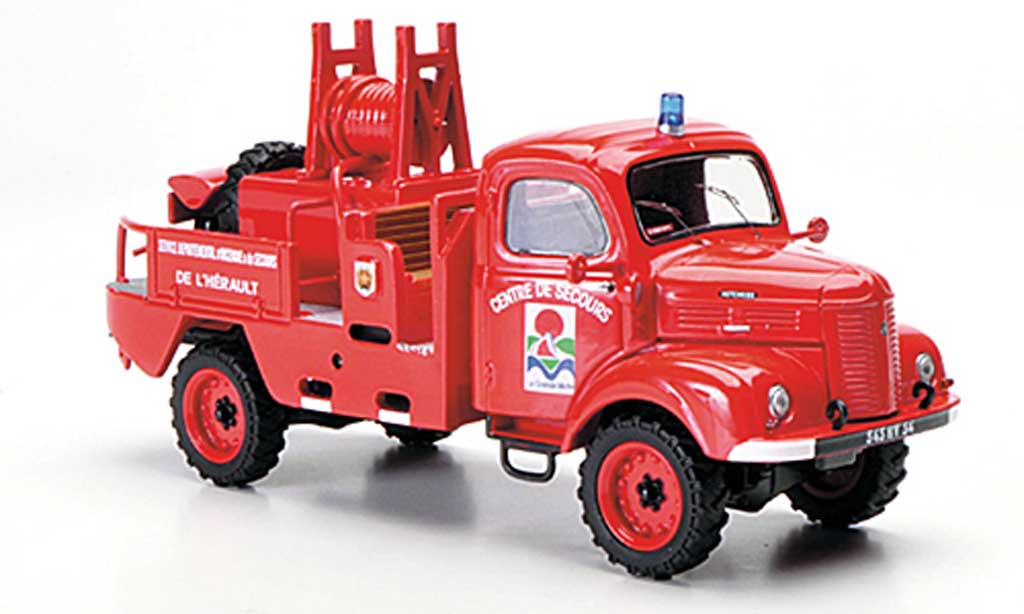 Hotchkiss PL 50 1/43 Eligor 4x4 CCFM Service Departemental d'Incendie & de Secours de l'Herault Fire brigade diecast model cars