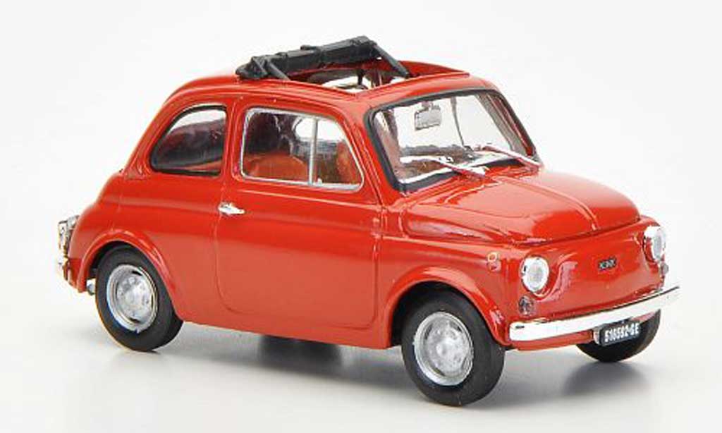 Fiat 500 R 1/43 Brumm R redbrown ge?ffnetes Faltdach 1972 diecast model cars