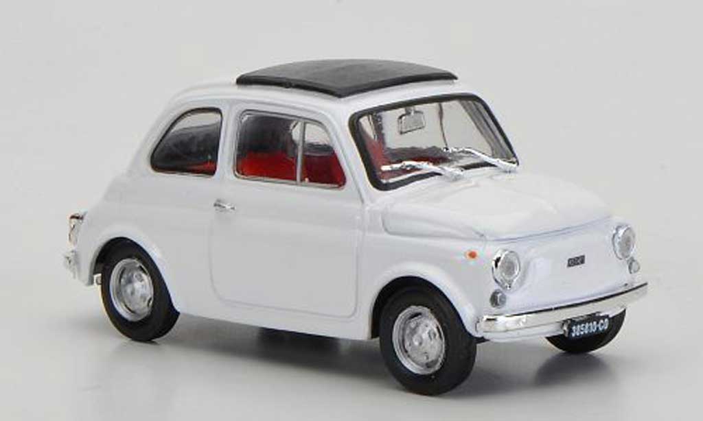 Fiat 500 R 1/43 Brumm R white geschlossenes Faltdach 1972 diecast model cars