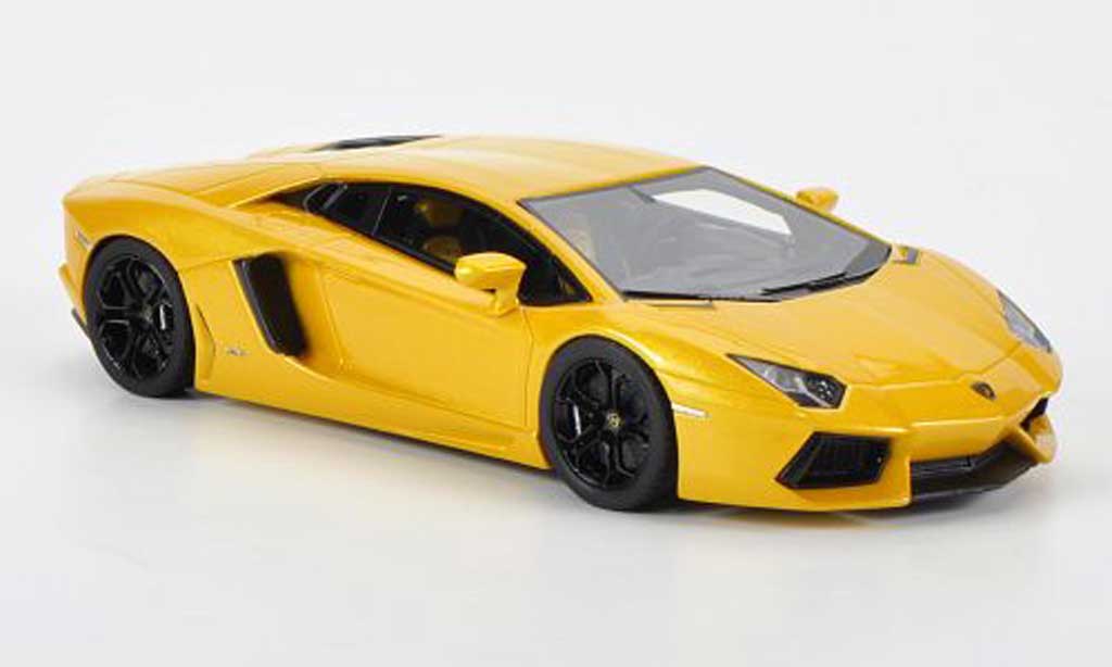 Lamborghini Aventador LP700-4 1/43 Fujimi LP700-4 yellow diecast model cars