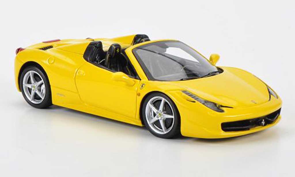 Ferrari 458 Italia Spider 1/43 Fujimi Italia Spider yellow 2012 diecast model cars