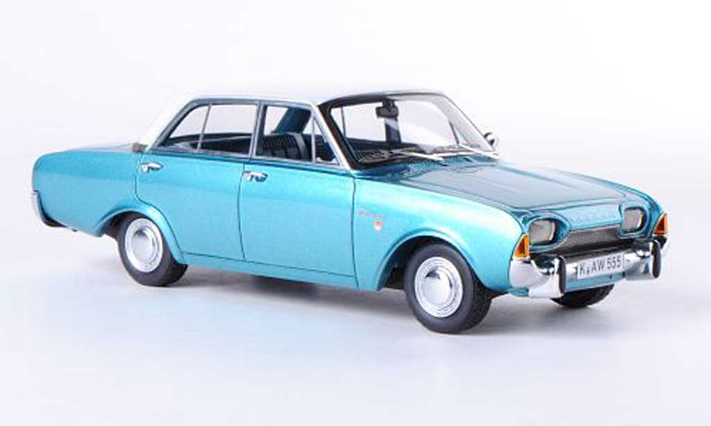 Ford Taunus 1960 1/43 Neo 1960 17M (P3) blue/white 4-Turer diecast model cars