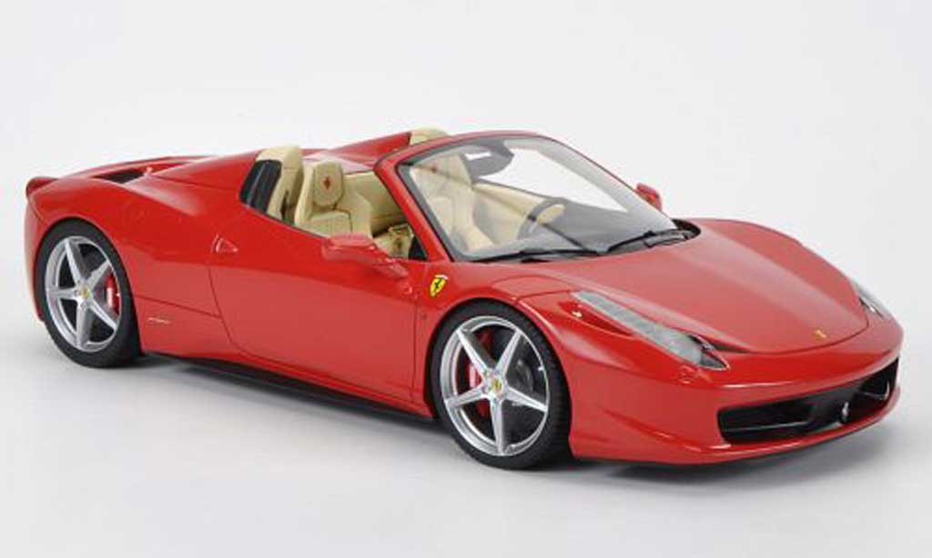 Ferrari 458 Italia Spider 1/18 MR Collection Italia Spider red Interieurfarbe: beige diecast model cars