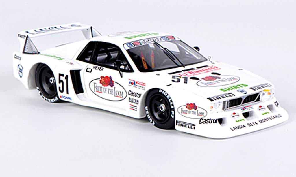 Lancia Beta Monte Carlo 1/43 Spark Monte Carlo No.51 Fruit of the Loom H.Heyer DRM Zolder 1980 diecast model cars