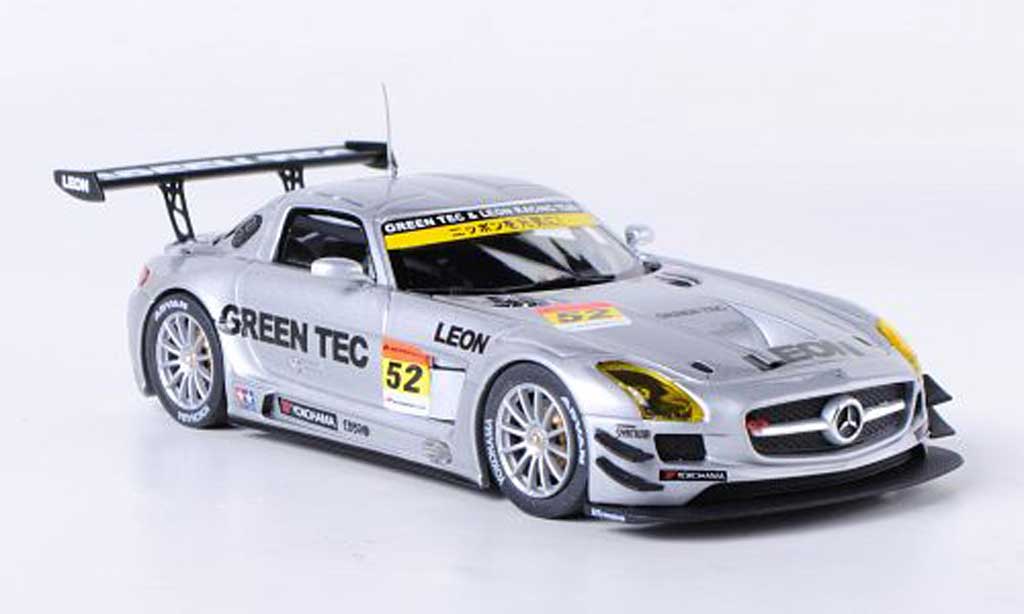 Mercedes SLS 1/43 Ebbro AMG No.52 Green Tec & Leon Super GT300 2012 H.Takeuchi/H.Kupinkwa diecast model cars