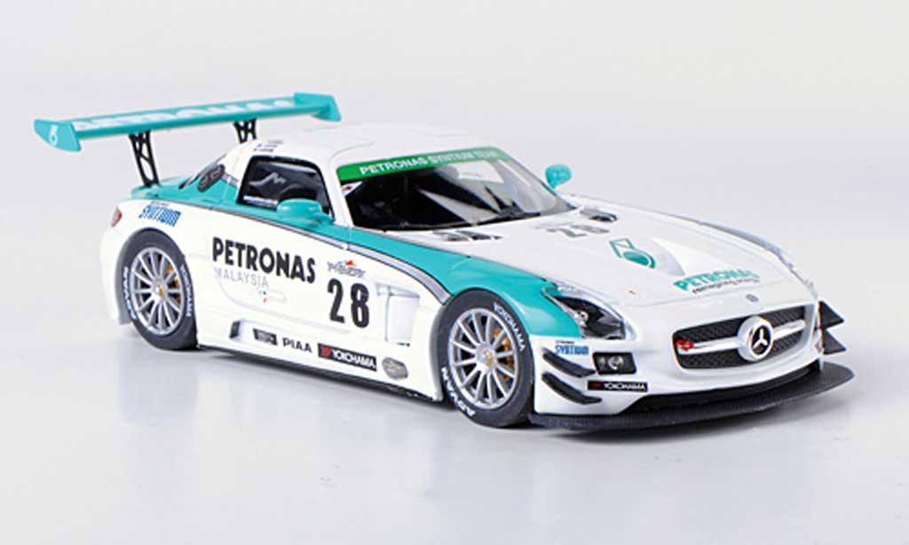 Mercedes SLS 1/43 Ebbro AMG GT3 No.28 Petronas Syntium M.Moh / T.Kataoka / J.Lester / R.Ritchie Super Taikyu 2012 diecast model cars