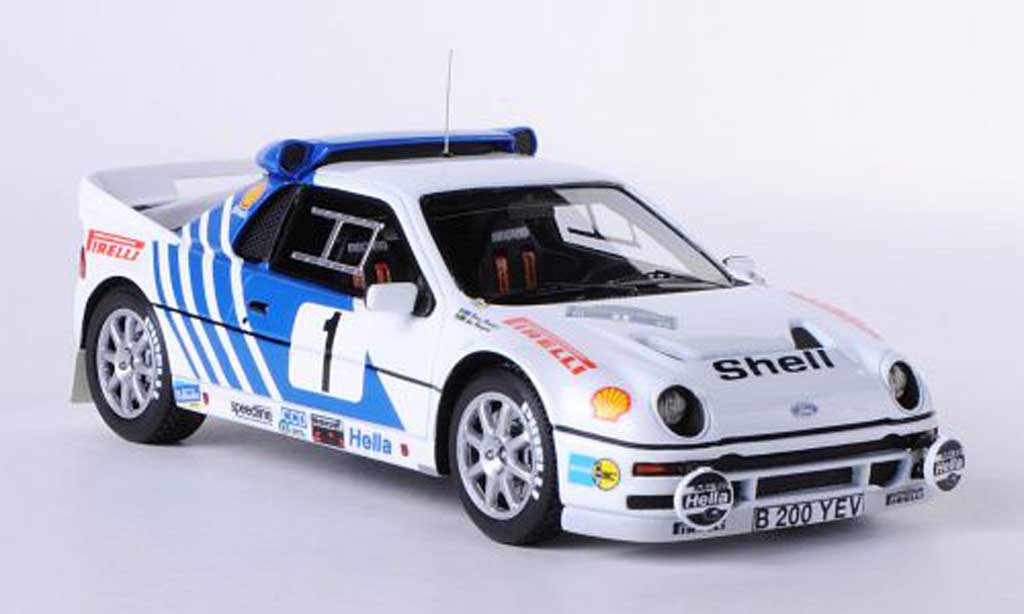 Ford RS 200 1/43 HPI No.1 S.Blomquist / D.Berglund Rally Schweden 1986 diecast model cars