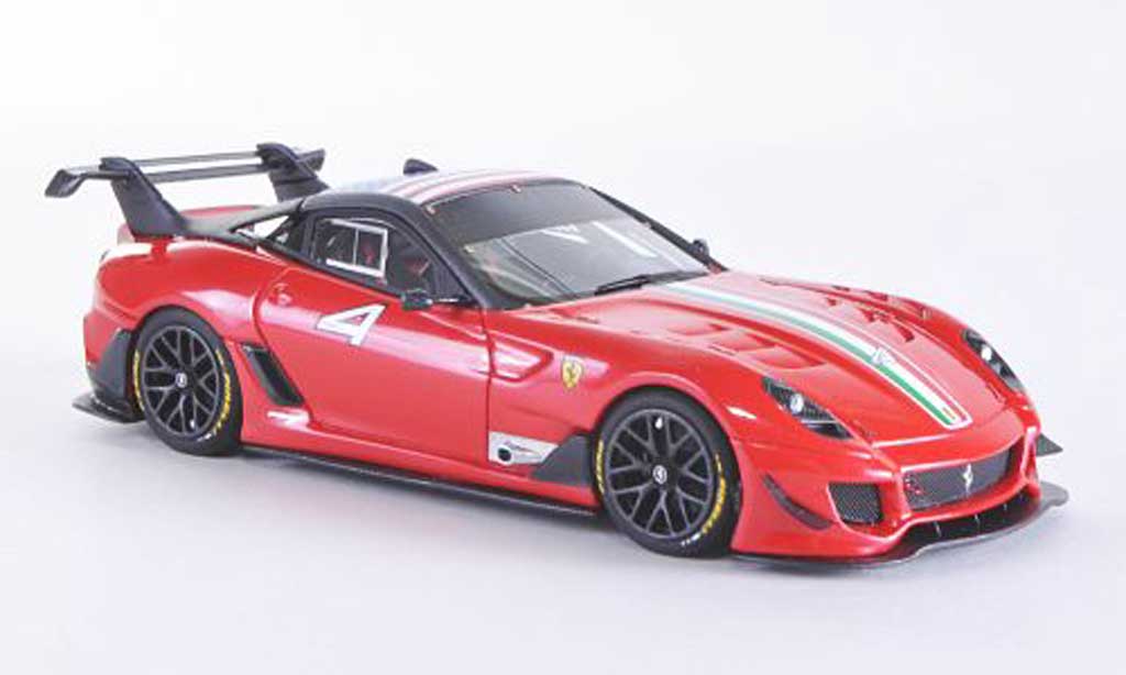 Ferrari 599 XX 1/43 Look Smart XX EVO No.4 red F1 2009 mit Trikolore und US-Flagge diecast model cars