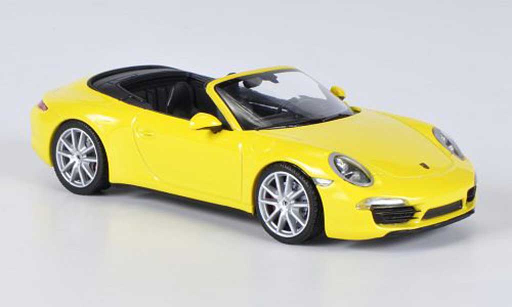 Porsche 991 4S 1/43 Minichamps Carrera 4S Convertible yellow 2012 diecast model cars