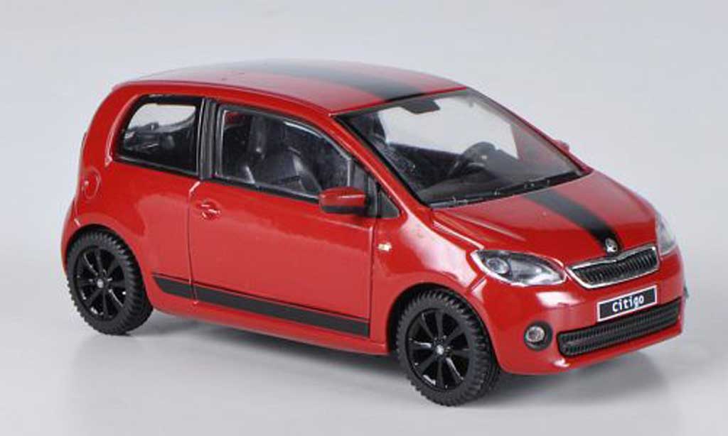 Skoda Citigo 1/43 Abrex red Sport Design 3-portes 2012 diecast model cars