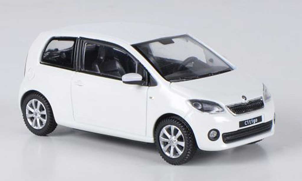 Skoda Citigo 1/43 Abrex white 3-portes 2012 diecast model cars