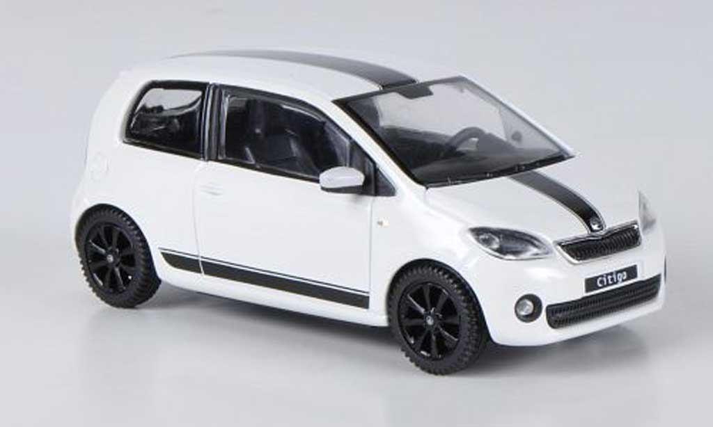 Skoda Citigo 1/43 Abrex white Sport Design 3-portes 2012 diecast model cars