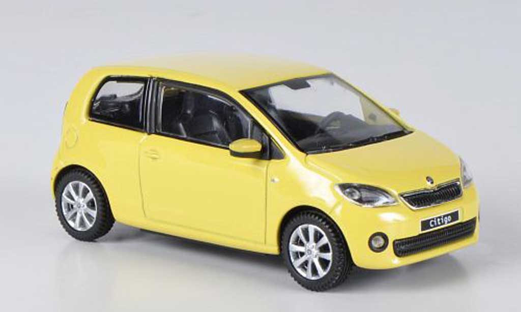 Skoda Citigo 1/43 Abrex yellow 3-portes 2012 diecast model cars