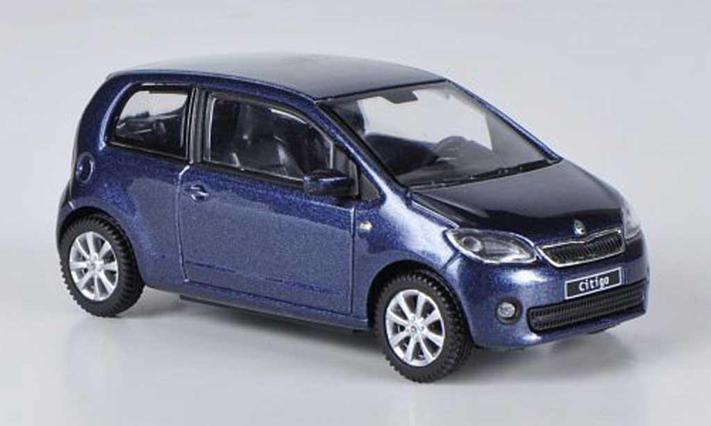 Skoda Citigo 1/43 Abrex blue 3-portes 2012 diecast model cars