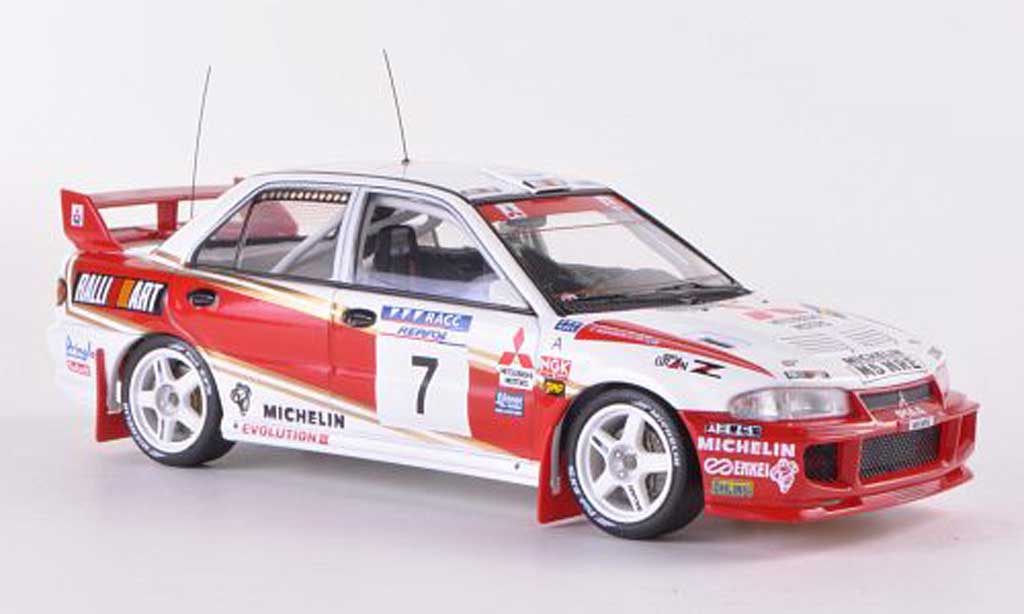 Mitsubishi Lancer Evolution III 1/43 HPI Evolution III No.7 RalliArt T.Makinen / J.Repo Rally Catalunya 1996 diecast model cars