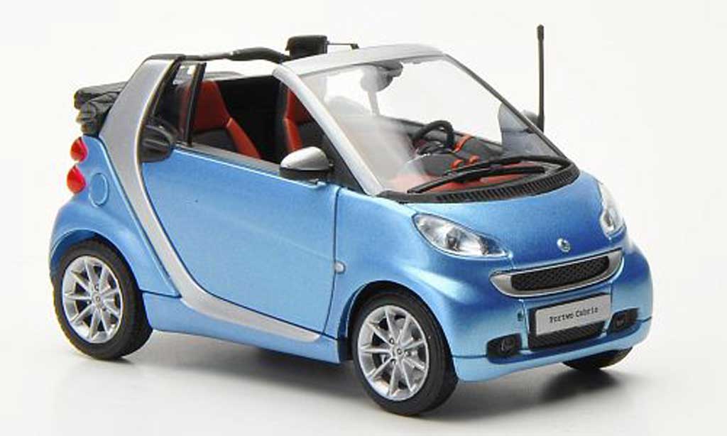Smart ForTwo 1/43 Minichamps Convertible blue/grey 2010 diecast model cars