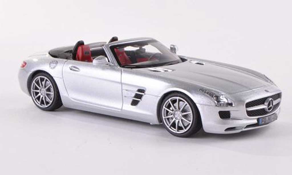 Mercedes SLS 1/43 Schuco AMG Roadster (R197) grey 2012 diecast model cars