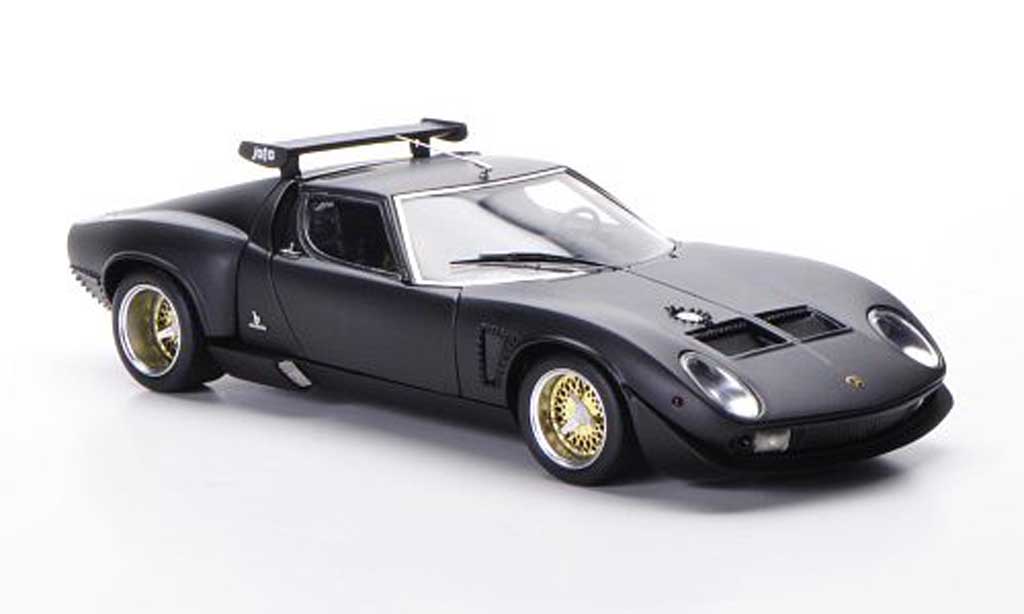 Lamborghini Miura Jota 1/43 FrontiArt Jota SVR matt black 1972 diecast model cars