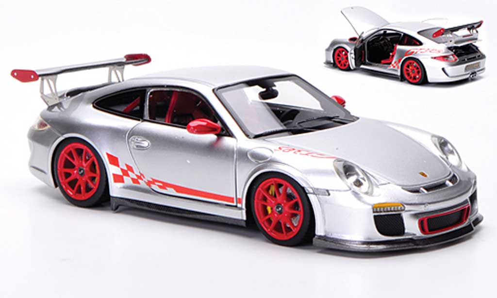 Porsche 997 GT3 RS 1/43 FrontiArt GT3 RS 2010 grey/red diecast model cars